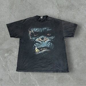 Vintage King Kong The 8th Wonder Of The World Shirt Men's XL Black Y2K Movie AOP